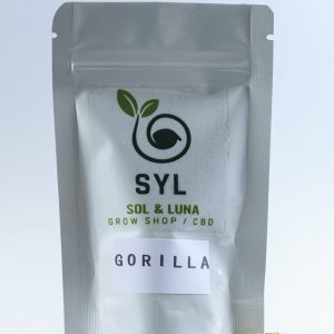 Cultivada en interior. Gorilla Glue CBD de predominancia indica con un aroma muy relajante. Flores con tonalidad verde medio y olor fuerte, muy tropical, un gusto exquisito y duradero, una variedad de flores CBD muy lograda.